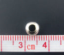 200 Silver Tone Metal ROUND Spacer Beads 6mm bme0093