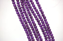 4mm Howlite Stone Beads ROUND Ball, DARK PURPLE how0234