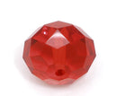 20 CRIMSON RED Crystal Glass Faceted Rondelle Beads . 14mm . bgl0966
