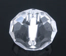 20 CLEAR Crystal Glass Faceted Rondelle Beads . 14mm bgl0963