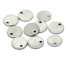 50 Stainless Steel Metal Stamping Blanks Charms ( 8mm ), Small ROUND DISC Tags, 18 gauge  MSB0018b