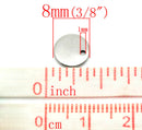 10 Stainless Steel Metal Stamping Blanks Charms ( 8mm ), Small ROUND DISC Tags, 18 gauge  MSB0018a