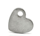 50 bulk Stainless Steel Metal Stamping Blanks Charms, HEART shape, punched hole . 10x9mm  15 gauge  MSB0016b