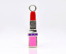 2 Silver Plated and Enamel 3D Lipstick Metal Charms. CHE0027