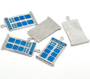 1 Large Blue Enamel and Silver Metal POLICE BOX Charm Pendant. Che0019