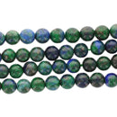 6mm AZURITE MALACHITE CHRYSOCOLLA Round Gemstone Beads, full strand, gmx0024