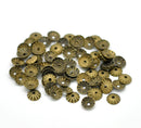 250 Brass Dome BEAD CAPS . Antique Bronze Metal 6mm . fin0103