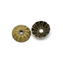 250 Brass Dome BEAD CAPS . Antique Bronze Metal 6mm . fin0103