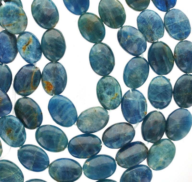 1 Full Strand Puffy OVAL APATITE Gemstone Beads . 14x10mm gap0006