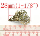 10 Antique Bronze BRASS Flower Filigree Bead Caps Findings fin0136