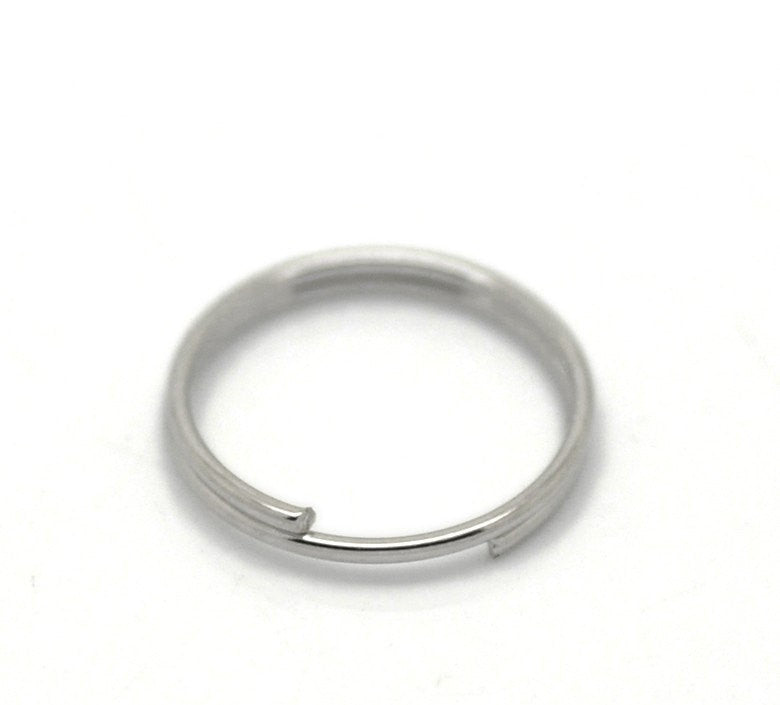 300 Silver Tone Double Loops Split Rings Open Jump Rings 14mm . bulk package jum0041b