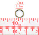50 Antique Bronze Plated Double Loops Split Rings Open Jump Rings . 8mm . jum0071a
