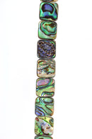 12mm square ABALONE SHELL Beads, double sided, full strand, bsh0023