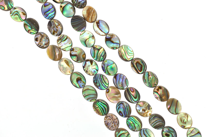 8x6mm Oval ABALONE SHELL Beads, Double-sided, full strand, bsh0020