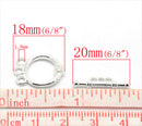 10 Sets Silver Tone Toggle Clasps . TRIPLE STRAND CIRCLE   fcl0105