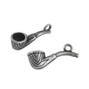 10 Silver Pewter GRANDPA'S Smoking Pipe Charm Pendants chs0186