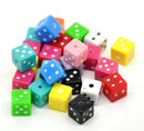 20 DICE beads, mixed colors as shown . 8mm . bac0147