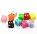 20 DICE beads, mixed colors as shown . 8mm . bac0147