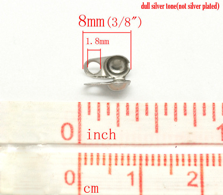 100 STAINLESS STEEL Metal Brass Ball Chain End Connectors for 3.2mm ball chain fin0340