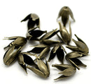 25 Brass TULIP BEAD CAPS . Dark Gold Bronze.  fin0099