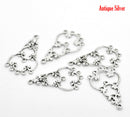 10 Silver Metal Findings for Chandelier Earrings, Pendants  35mm long chs0945