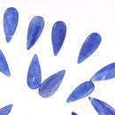 2 Large Natural Blue KYANITE Gemstone Beads Teardrop Briolettes . top drilled . 30mm x 15mm gky0003