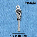 Silver Plated LACROSSE STICK Charm Pendant chs0317