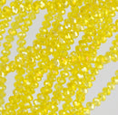 12" Strand Crystal Rondelle Beads . SUNSHINE YELLOW AB 4mm . about 100 beads  bgl0519
