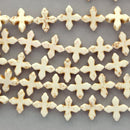 1 strand Howlite Stone Beads Off White FANCY MALTESE Cross 15mm how0038