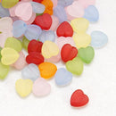 50 HEART MIX Acrylic Beads, 9x8mm . bac0239