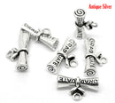 4 Silver Tone Metal GRADUATION DIPLOMA Charm Pendants  chs0075