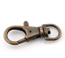 4 Copper Plated Lobster Swivel Clasps for Key Rings, Dog Leashes  39mm x 15mm fcl0035