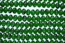 8mm EMERALD GREEN Faceted Glass Crystal Rondelle Beads, transparent crystals, about 41 beads, bgl1313