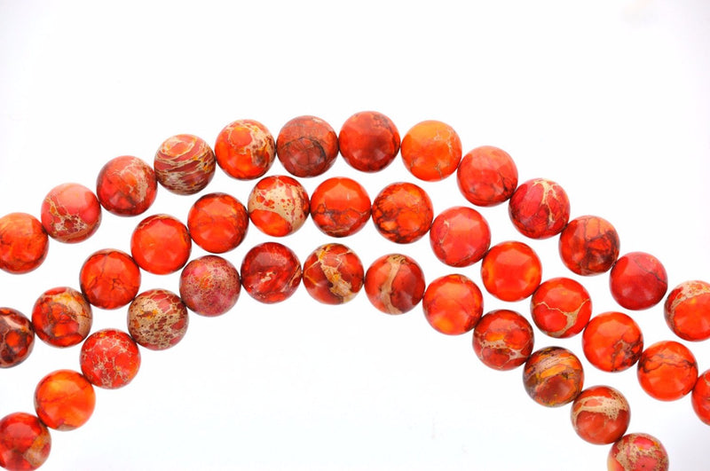 8mm Round Orange AQUA TERRA JASPER Beads, full strand, about 51 beads, gja0124