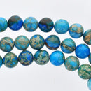 6mm Round BLUE IMPRESSION JASPER Beads, royal blue, dark blue, aqua terra jasper, full strand, gja0070