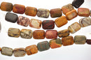 16x12mm Rectangle PICASSO JASPER Beads, natural gemstone, full strand, about 25 beads, gja0067