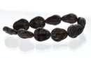 BLACK PICASSO TRILOBYTE Czech Pressed Glass Beads . 10x13mm . bgl0190