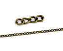 1 yard (3 feet) of Antiqued Bronze Oval Curb Link Chain  .  unsoldered links are 4x3mm  fch0192