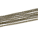 1 yard (3 feet) of Antiqued Bronze Oval Curb Link Chain  .  unsoldered links are 4x3mm  fch0192