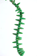 BLUE GREEN Picasso Cone SPIKE Czech Pressed Glass Beads . 5x13mm  bgl0116