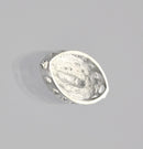 1 Rhinestone Bright Silver and Enamel FOOTBALL Sideways Connector Charm  CHS0414