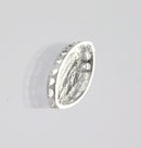 1 Rhinestone Bright Silver and Enamel BROWN FOOTBALL Sideways Connector Charm Chs0415