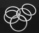 50 PCs LARGE 24mm Silver Plated Soldered Closed Jump Rings 14 gauge wire Findings jum0012