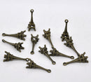 10 Short 3D Antique Bronze Tone Paris France EIFFEL Tower Charm Pendants 24x9mm. Chb0024