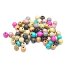 500 Mixed Colors Acrylic Stardust Round Beads  6mm  bac0059