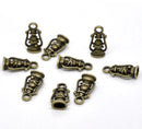 10 Bronze Metal CAMPING LANTERN Charm Pendants. Chb0028