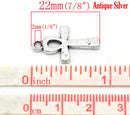 10 Silver Pewter Small EGYPTIAN ANKH Cross Charm Pendants chs0293