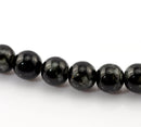 8mm Glass Beads with Black and Grey Marbled Swirl Pattern, Rare, Hard to Find, 50 beads bgl0682