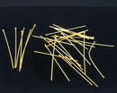 Bulk Package 1000 Bright Gold Tone Metal THIN Flat Head Pins 24 gauge, 26mm long (1" long)  pin0015