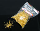 Bulk Package 1000 Bright Gold Tone Metal THIN Flat Head Pins 24 gauge, 26mm long (1" long)  pin0015